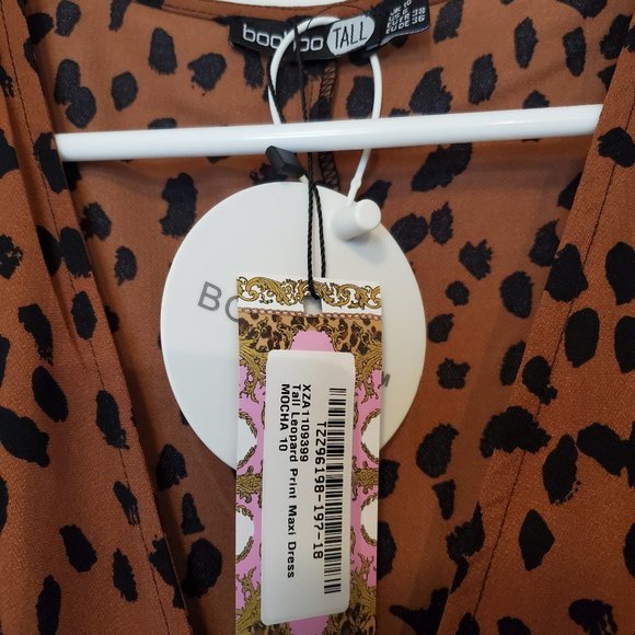 BOOHOO Tall Leopard Print Maxi Dress - Picture 3 of 3